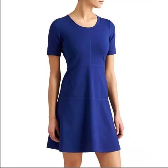 athleta dress blue European and American Style Short Sleeve Horse Pattern Princess Dress for Girls, Summer Dress for Toddlers and Young Children 130 (7-8Y) / Blue main image 1